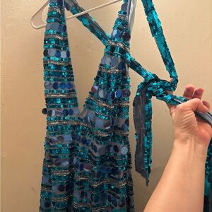 Super cute Nasty Girl Glitter Blue Dress